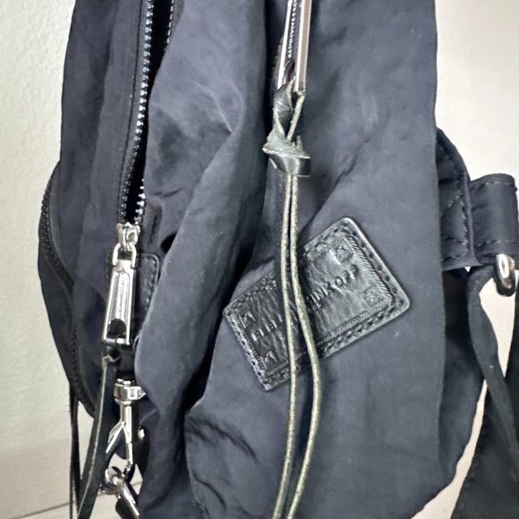 Rebecca Minkoff Julian Nylon Backpack Black Silver Hardware Excellent Condition - Picture 14 of 16